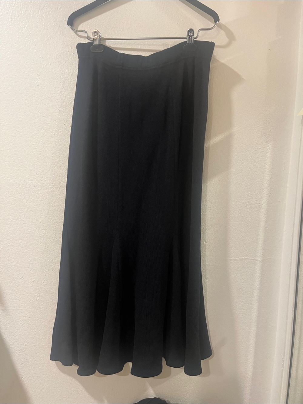 St. John BASICS Black Maxi Skirt with Flared Hem